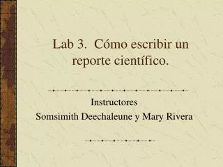 lab 3 c mo escribir un reporte cient fico