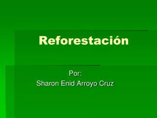 reforestaci n