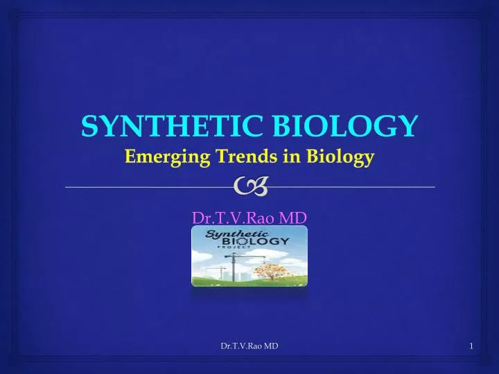 synthetic biology emerging trends in biology