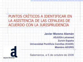 puntos cr ticos a identificar en la asistencia de las cefaleas de acuerdo con la jurisprudencia