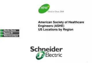 American Society of Healthcare Engineers (ASHE) US Locations by Region
