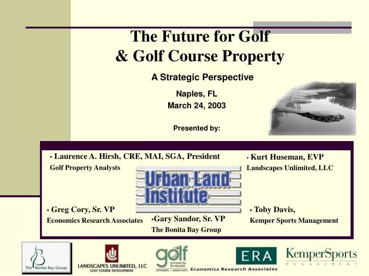 the future for golf golf course property