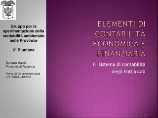 elementi di contabilit economica e finanziaria