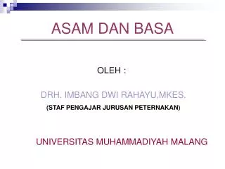 asam dan basa