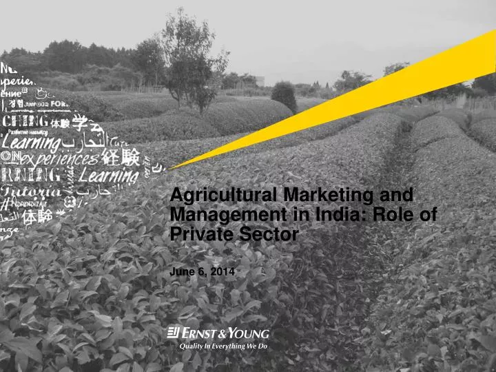 agricultural marketing and management in india role of private sector