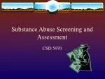 Substance Abuse Screening and Assessment - slide 1