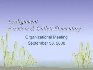 Realignment Freedom &amp; Gullett Elementary
