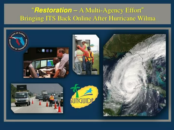 restoration a multi agency effort bringing its back online after hurricane wilma