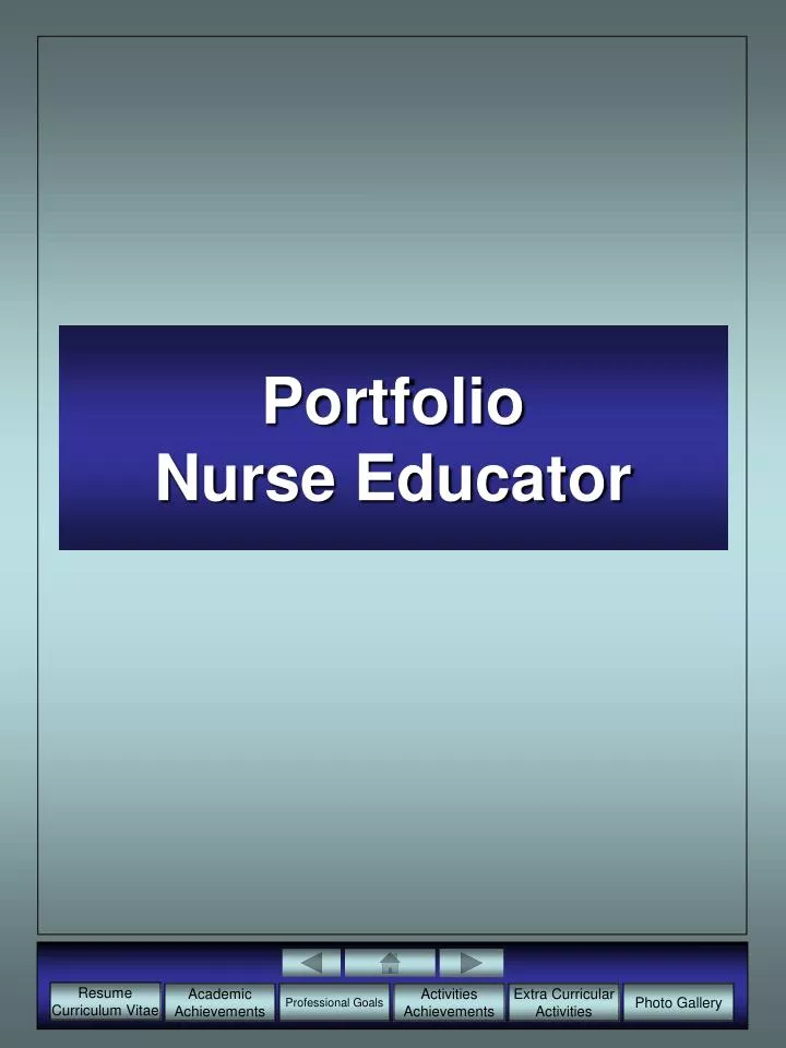 portfolio nurse educator
