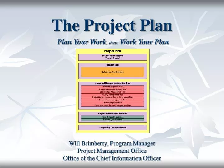 the project plan plan your work then work your plan