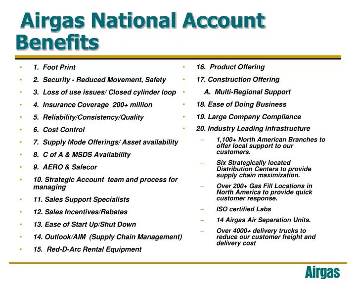 airgas national account benefits