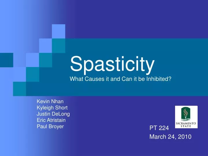 spasticity what causes it and can it be inhibited