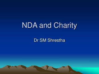 NDA and Charity