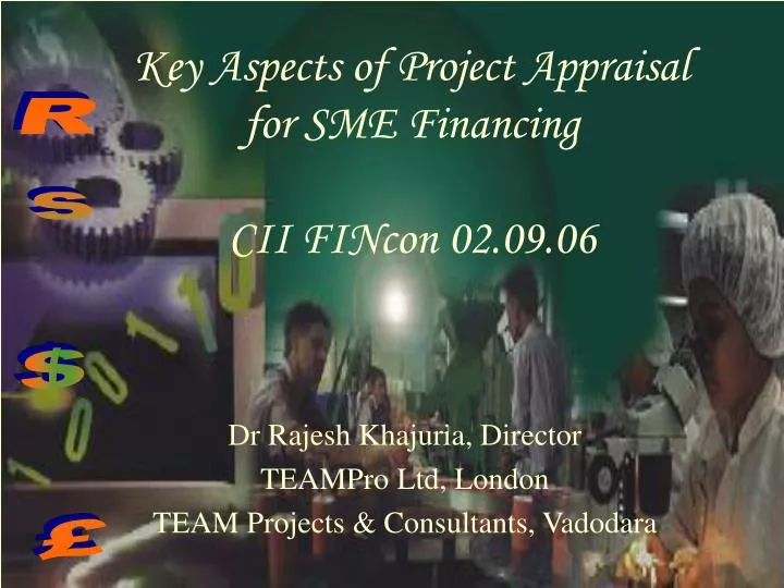 key aspects of project appraisal for sme financing cii fincon 02 09 06