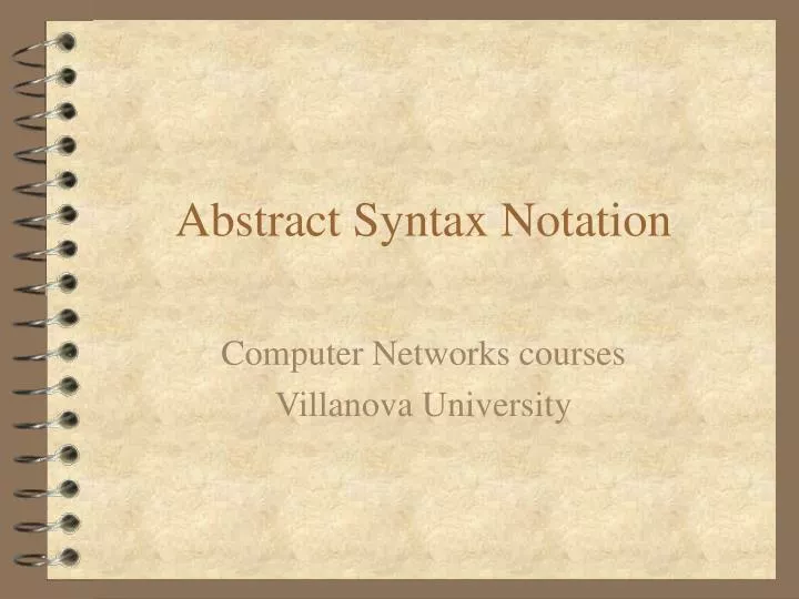abstract syntax notation