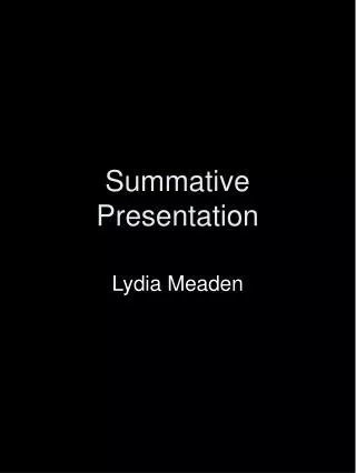 summative presentation