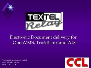 Electronic Document delivery for OpenVMS, Tru64Unix and AIX