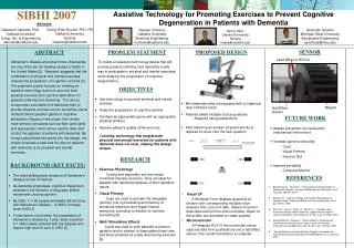 Assistive Technology for Promoting Exercises to Prevent Cognitive Degeneration in Patients with Dementia