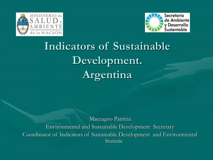 indicators of sustainable development argentina