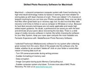 skilled photo recovery software for macintosh