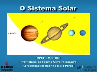 o sistema solar