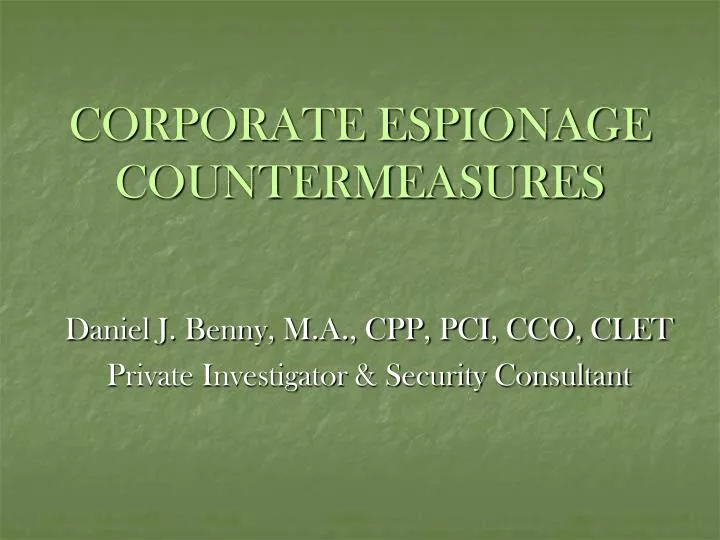 corporate espionage countermeasures