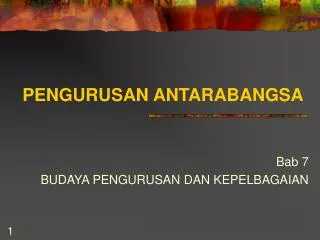 pengurusan antarabangsa