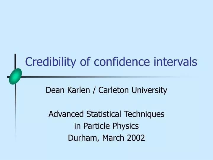 credibility of confidence intervals