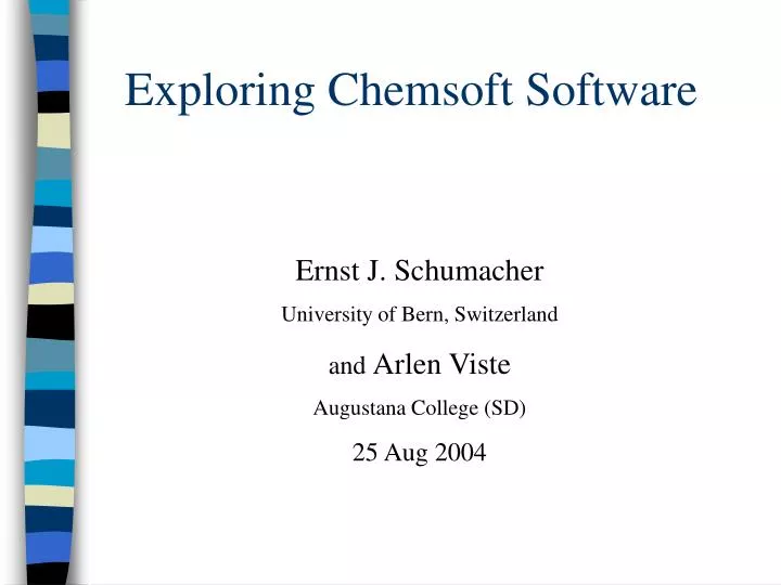 exploring chemsoft software