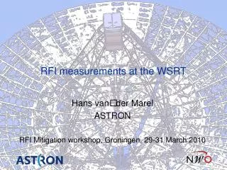 RFI measurements at the WSRT