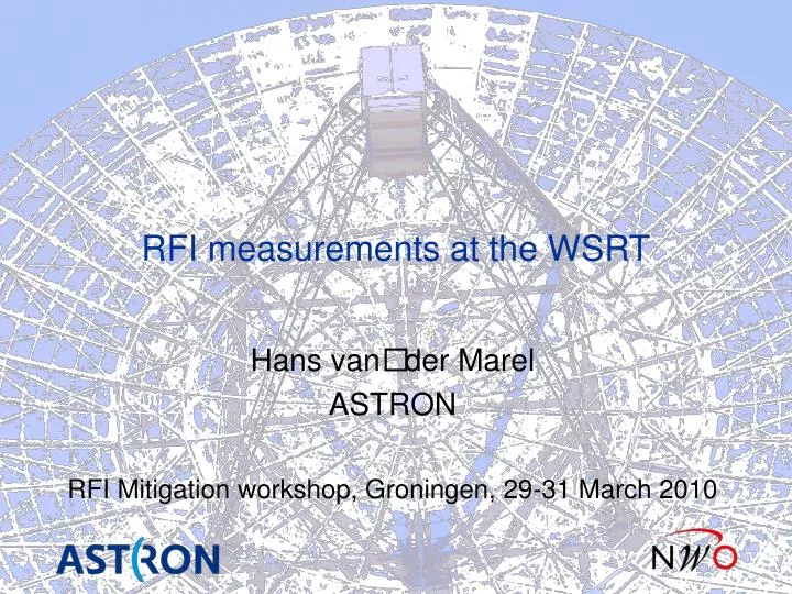 rfi measurements at the wsrt