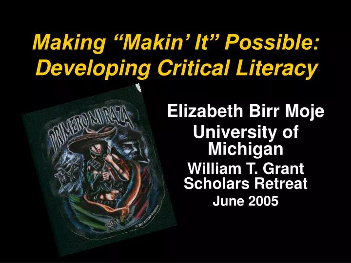 making makin it possible developing critical literacy