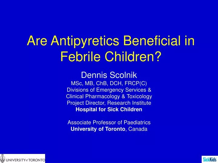are antipyretics beneficial in febrile children
