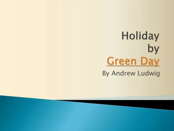 holiday by green day
