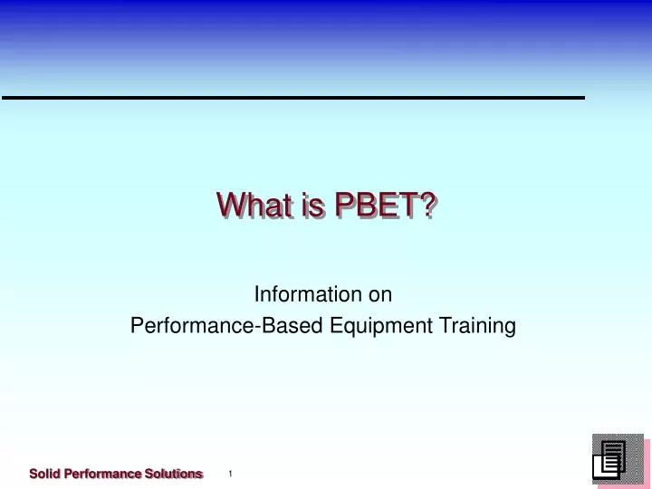 what is pbet