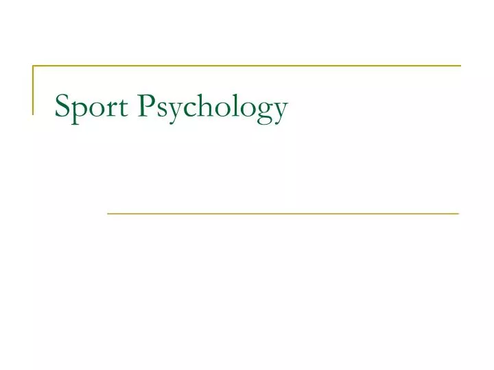 sport psychology