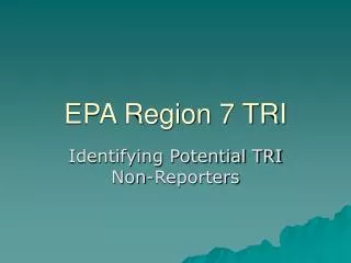 EPA Region 7 TRI