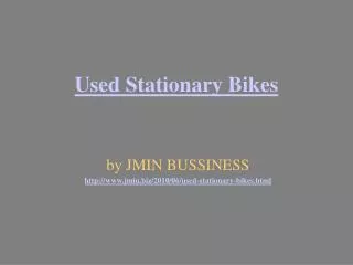 used stationary bikes