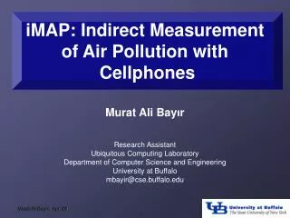 iMAP: Indirect Measurement of Air Pollution with  Cellphones