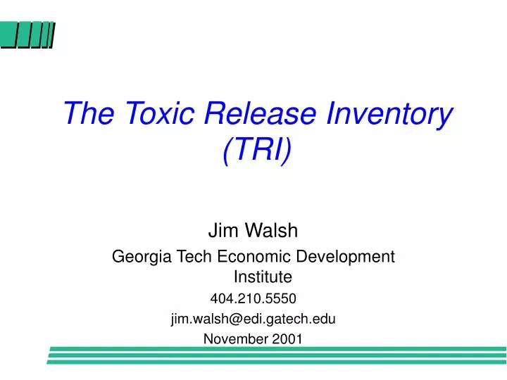 the toxic release inventory tri
