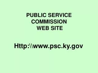 PUBLIC SERVICE COMMISSION WEB SITE