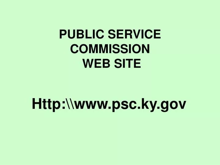 public service commission web site