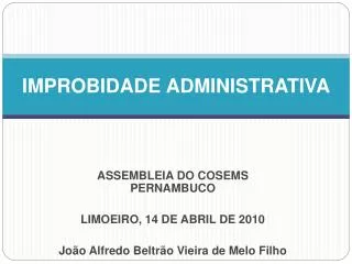 improbidade administrativa