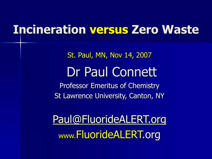 incineration versus zero waste