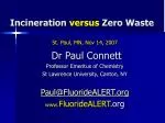 Incineration versus Zero Waste