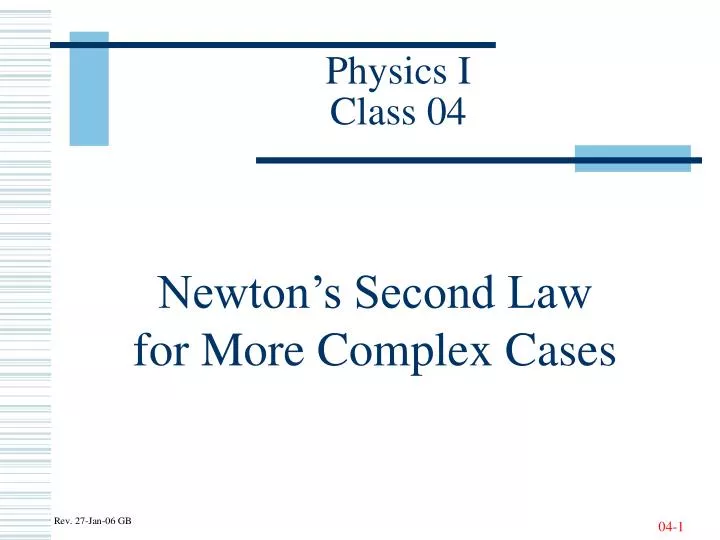 physics i class 04