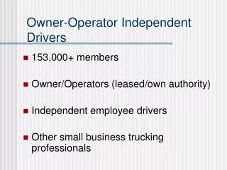 Owner-Operator Independent Drivers