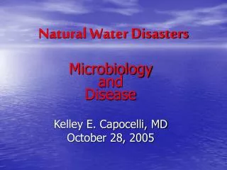Natural Water Disasters