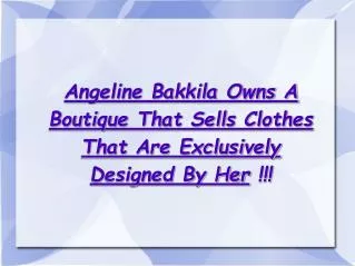 angeline bakkila owns a boutique