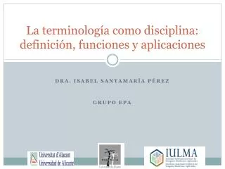la terminolog a como disciplina definici n funciones y aplicaciones